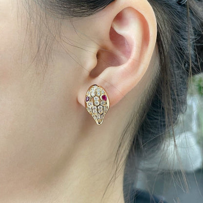 [Renovia Jewelry]SERPENT DIAMOND STUD EARRINGS