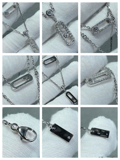 [Renovia Jewelry]MOVE 2 ROW DIAMOND NECKLACE