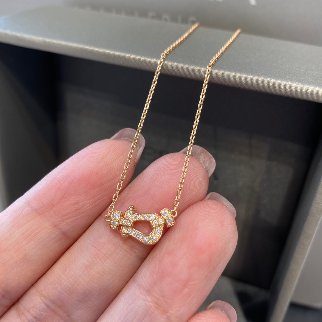 [Renovia Jewelry]FORCE 10 DIAMOND PINK GOLD NECKLACE MINI MODEL