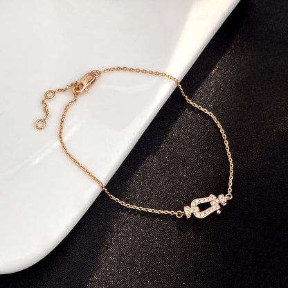 [Renovia Jewelry]FORCE 10 FULL DIAMOND BUCKLE CHAIN LINK MINI MODEL