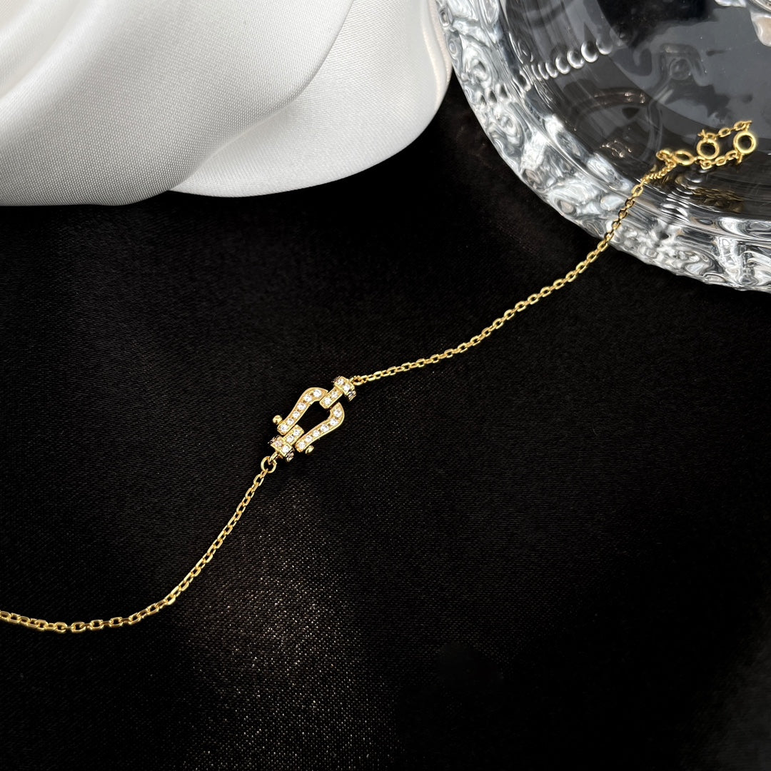 [Renovia Jewelry]FORCE 10 FULL DIAMOND BUCKLE CHAIN LINK MINI MODEL
