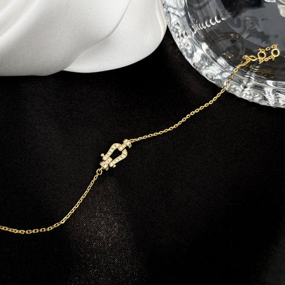 [Renovia Jewelry]FORCE 10 FULL DIAMOND BUCKLE CHAIN LINK MINI MODEL