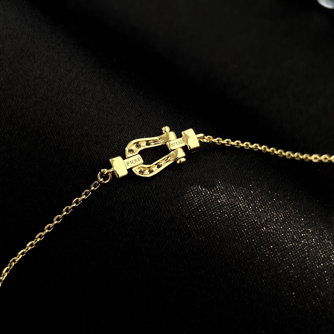 [Renovia Jewelry]FORCE 10 FULL DIAMOND BUCKLE CHAIN LINK MINI MODEL