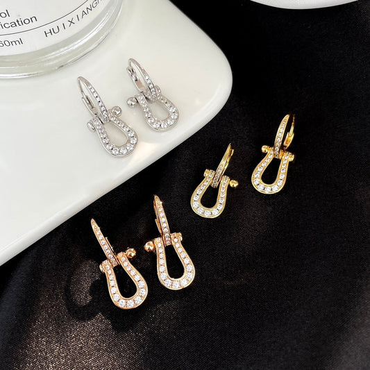 [Renovia Jewelry]FORCE 10 FULL DIAMOND DROP EARRINGS MEDIUM MODEL
