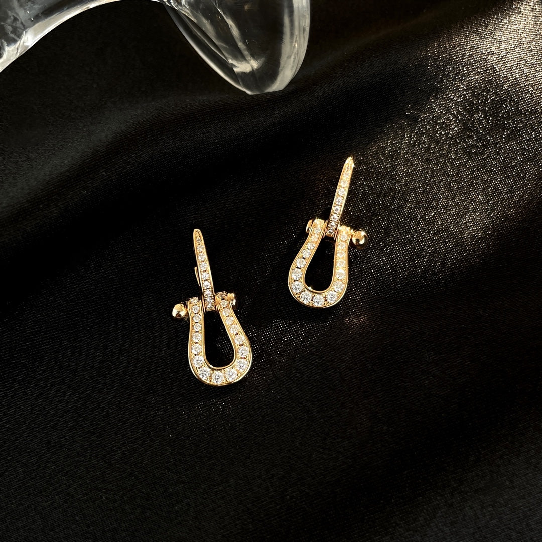 [Renovia Jewelry]FORCE 10 FULL DIAMOND DROP EARRINGS MEDIUM MODEL