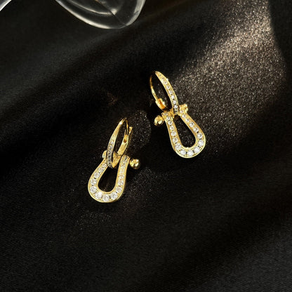 [Renovia Jewelry]FORCE 10 FULL DIAMOND DROP EARRINGS MEDIUM MODEL
