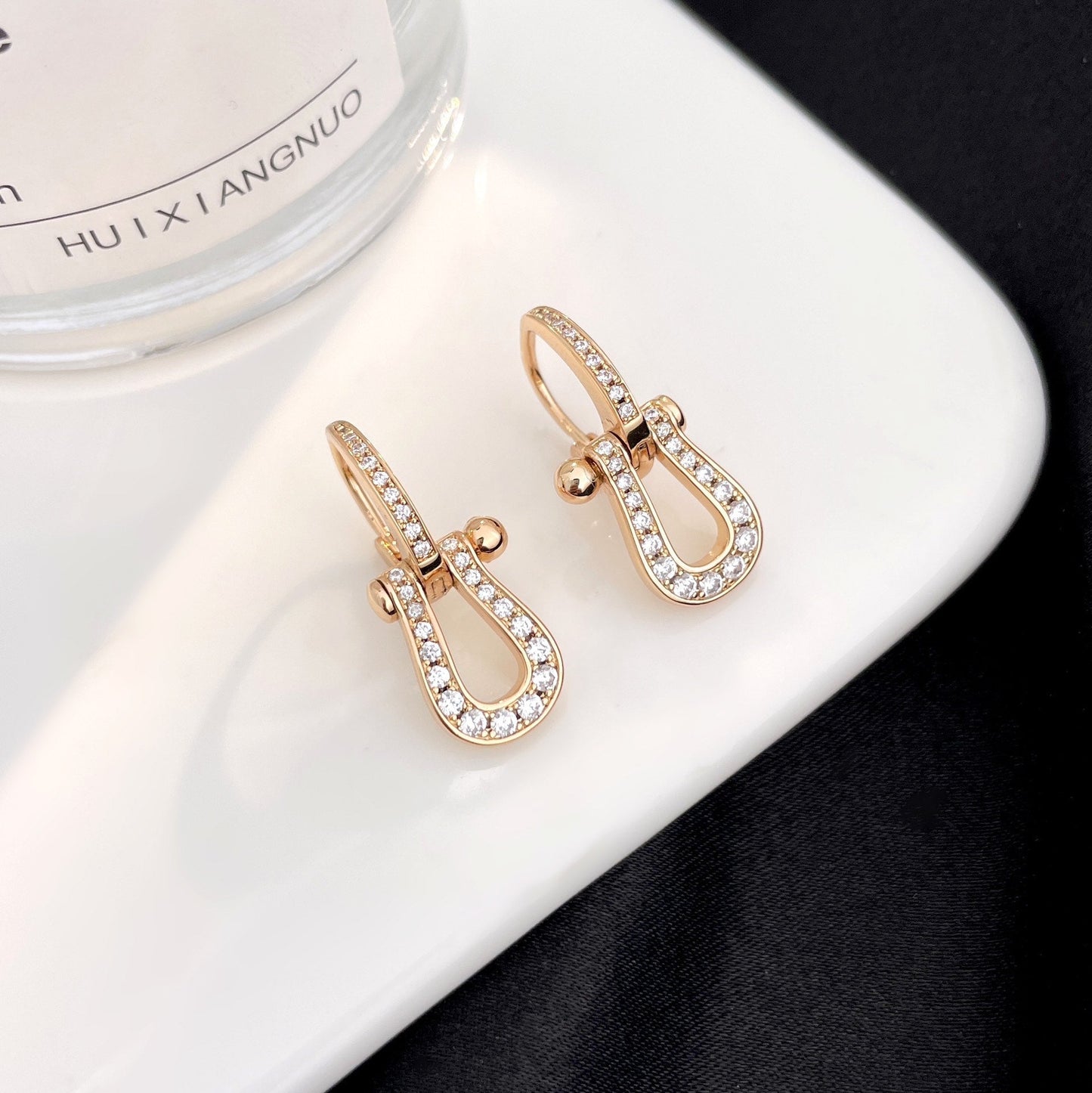 [Renovia Jewelry]FORCE 10 FULL DIAMOND DROP EARRINGS MEDIUM MODEL