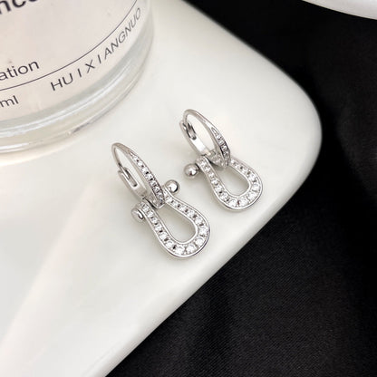 [Renovia Jewelry]FORCE 10 FULL DIAMOND DROP EARRINGS MEDIUM MODEL