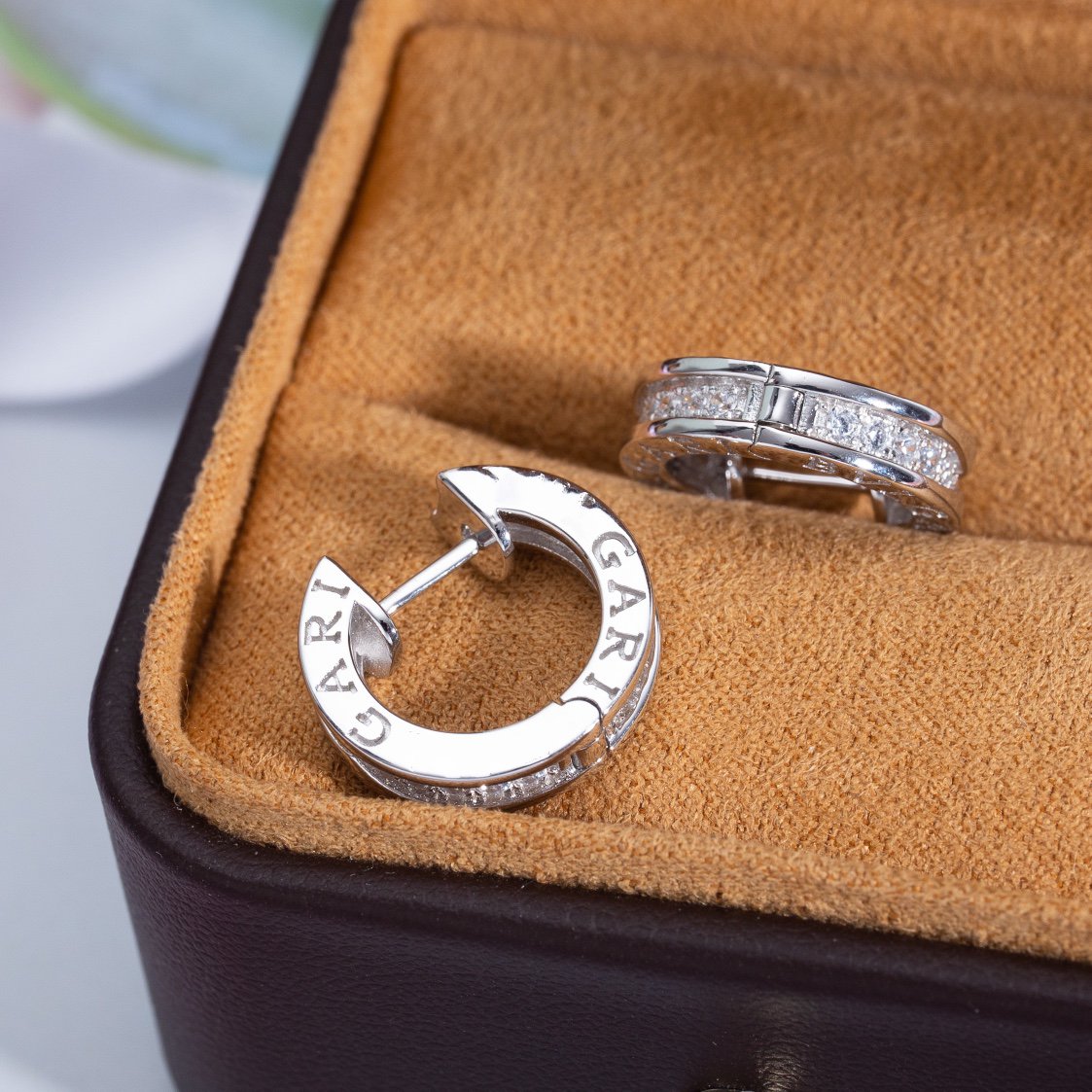 [Renovia Jewelry]ZERO 1 MINI SILVER DIAMOND EARRINGS