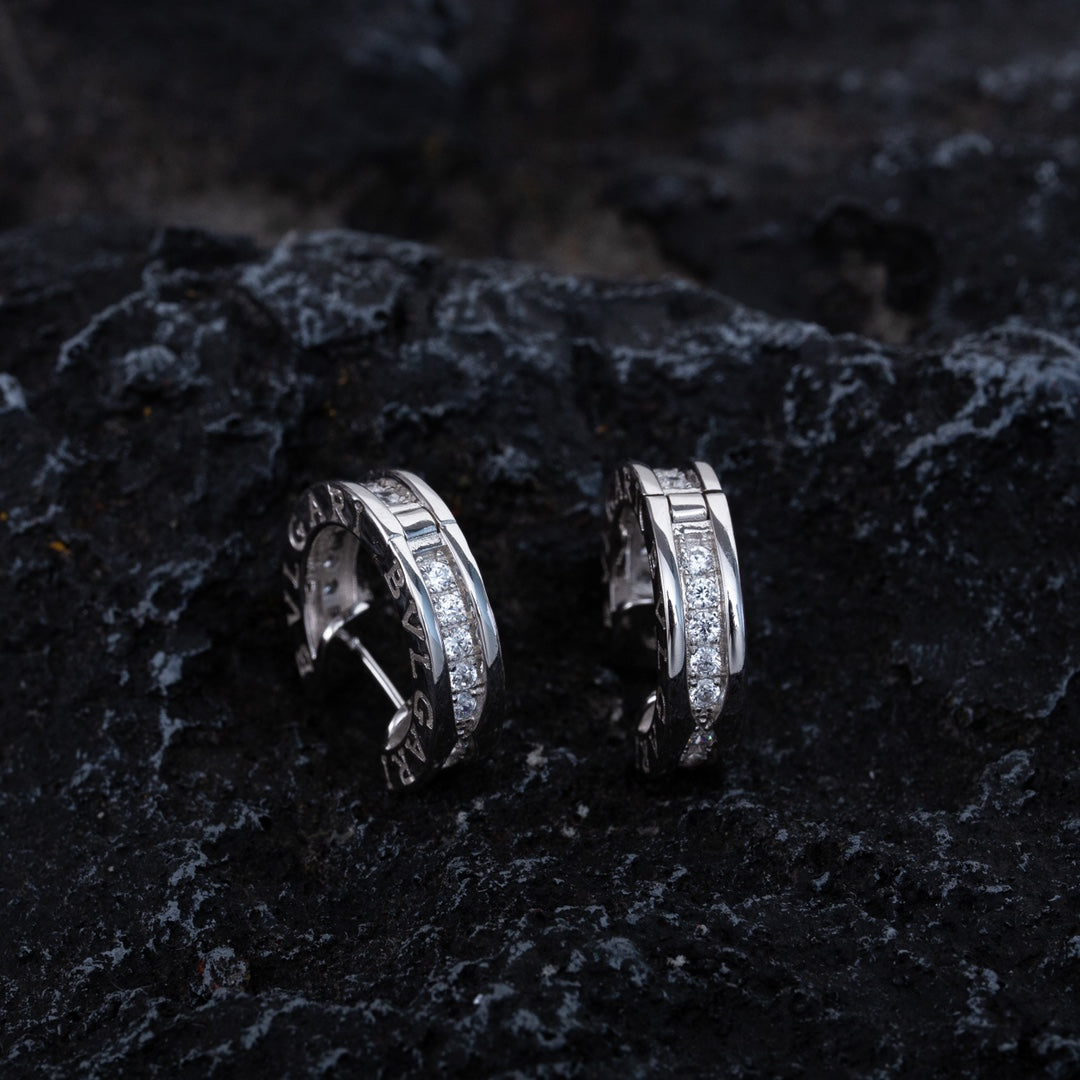 [Renovia Jewelry]ZERO 1 MINI SILVER DIAMOND EARRINGS