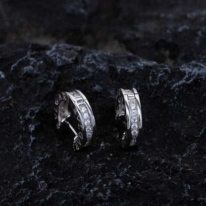 [Renovia Jewelry]ZERO 1 MINI SILVER DIAMOND EARRINGS