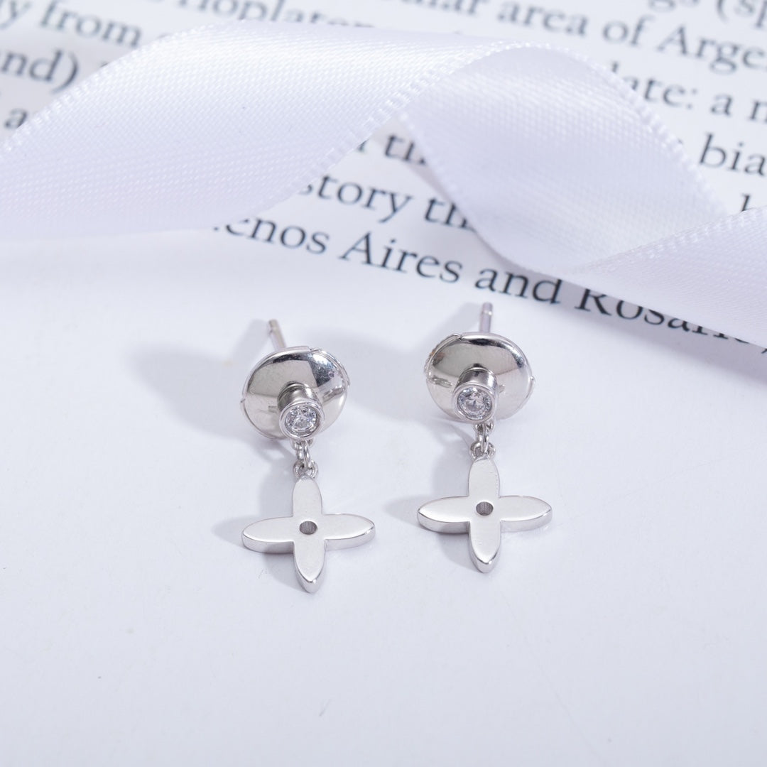 [Renovia Jewelry]VIDYLLE SILVER DIAMOND MINI DROP EARRINGS