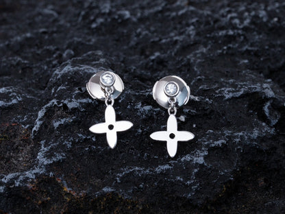 [Renovia Jewelry]VIDYLLE SILVER DIAMOND MINI DROP EARRINGS