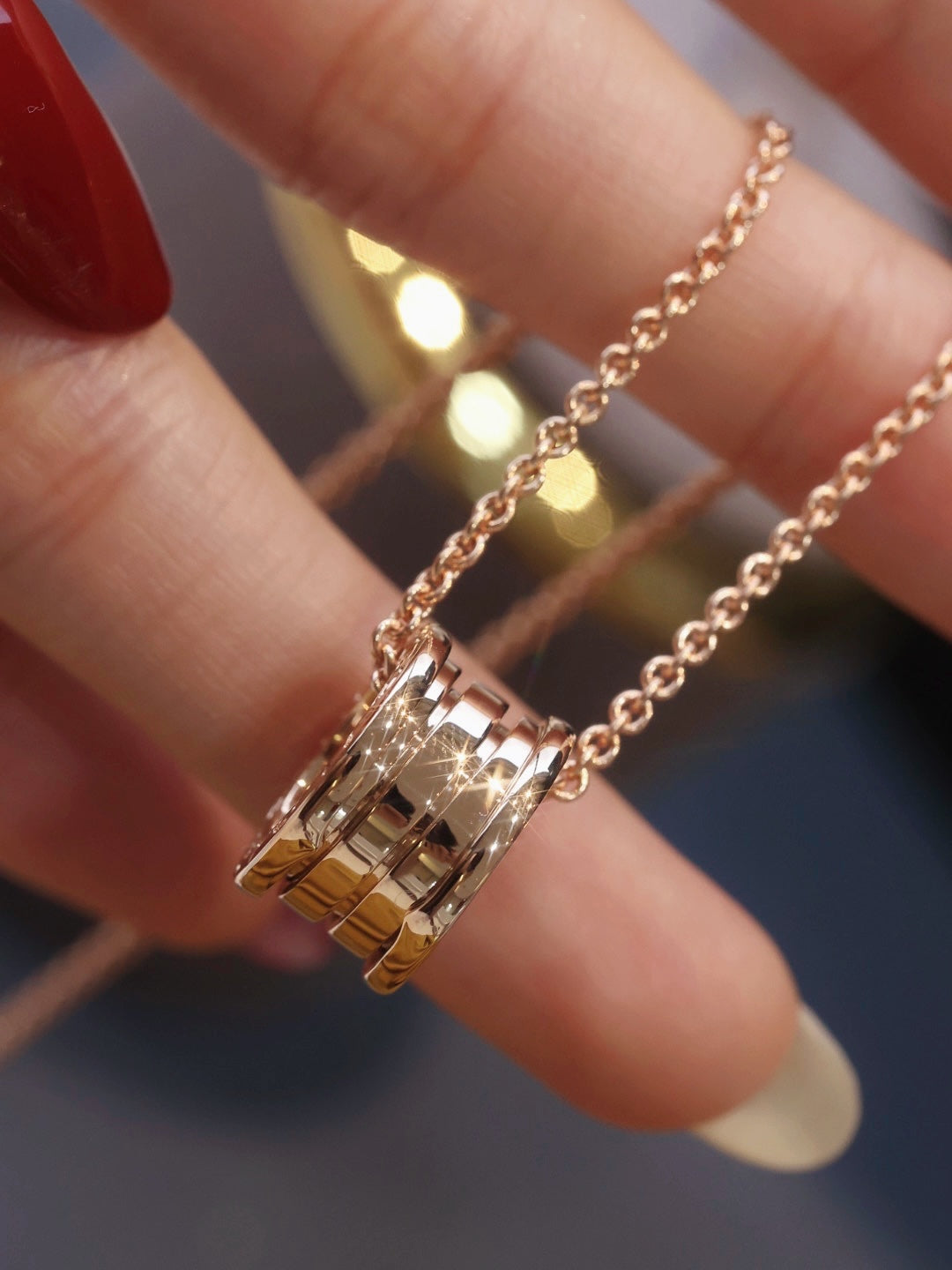 [Renovia Jewelry]ZERO 1 PINK GOLD NECKLACE