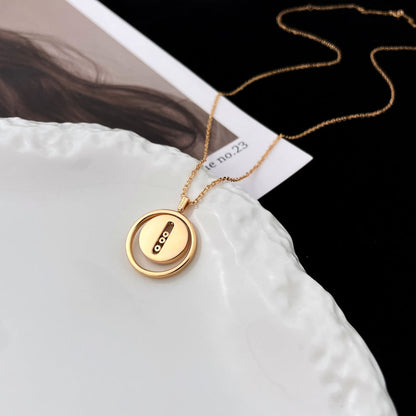 [Renovia Jewelry]LUCKY MOVE MOP PINK GOLD NECKLACE