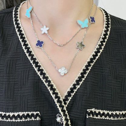 [Renovia Jewelry]LUCKY CLOVER SILVER 11 MOTIF NECKLACE
