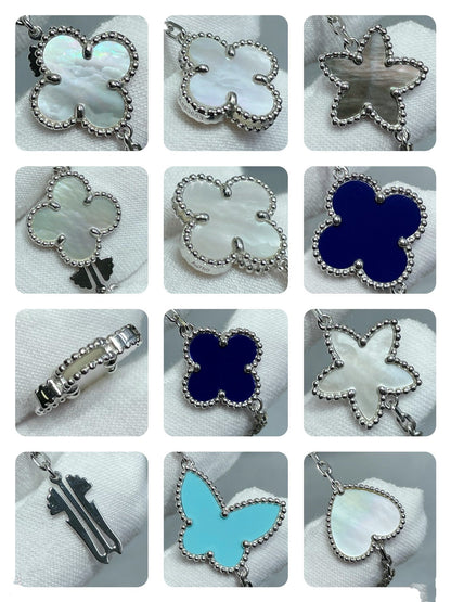 [Renovia Jewelry]LUCKY CLOVER SILVER 11 MOTIF NECKLACE