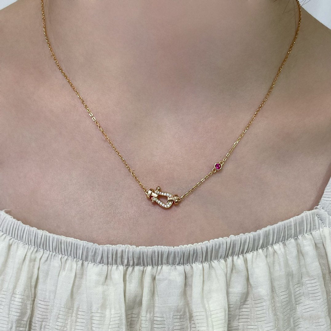 [Renovia Jewelry]FORCE 10 DIAMOND PINK GOLD NECKLACE