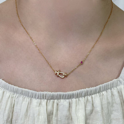 [Renovia Jewelry]FORCE 10 DIAMOND PINK GOLD NECKLACE