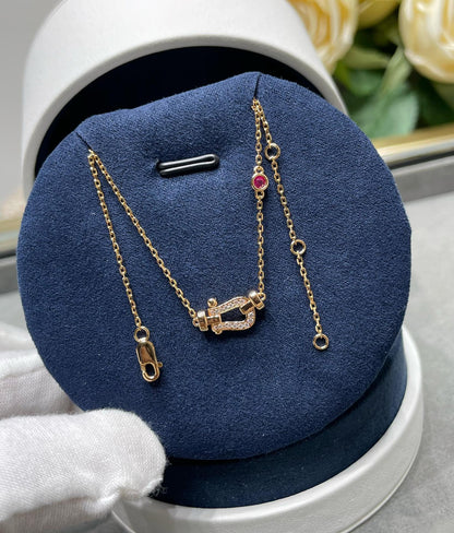 [Renovia Jewelry]FORCE 10 DIAMOND PINK GOLD NECKLACE