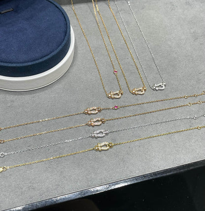 [Renovia Jewelry]FORCE 10 DIAMOND PINK GOLD NECKLACE