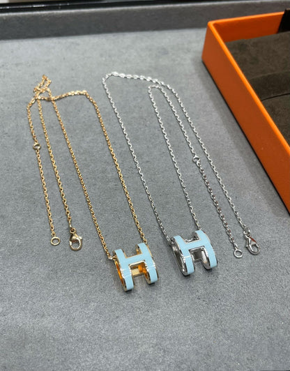 [Renovia Jewelry]POP H SKY BLUE NECKLACE