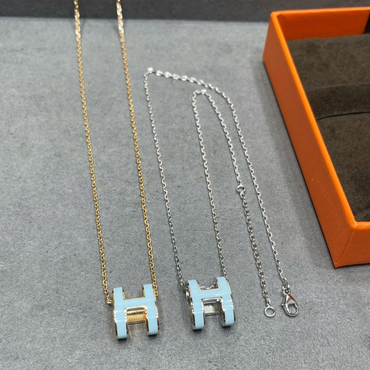 [Renovia Jewelry]POP H SKY BLUE NECKLACE