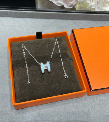 [Renovia Jewelry]POP H SKY BLUE NECKLACE