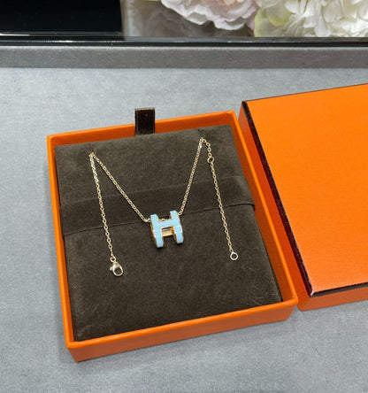 [Renovia Jewelry]POP H SKY BLUE NECKLACE