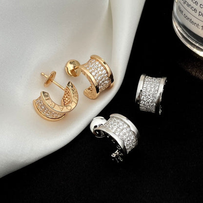 [Renovia Jewelry]ZERO 1 DIAMOND PAVED EARRINGS