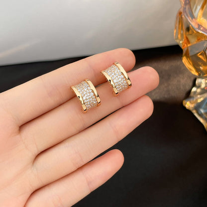 [Renovia Jewelry]ZERO 1 DIAMOND PAVED EARRINGS
