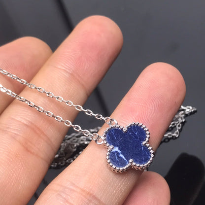 [Renovia Jewelry]CLOVER PIETERSITE SILVER LONG NECKLACE