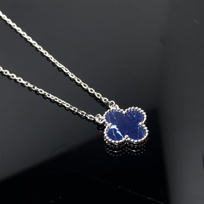 [Renovia Jewelry]CLOVER PIETERSITE SILVER LONG NECKLACE