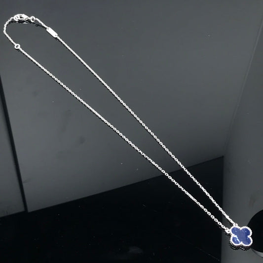 [Renovia Jewelry]CLOVER PIETERSITE SILVER LONG NECKLACE