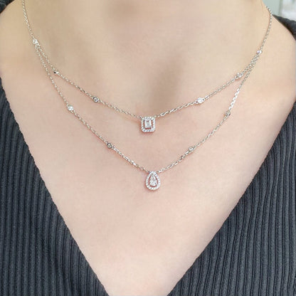 [Renovia Jewelry]MY TWIN 2 ROW DIAMOND NECKLACE