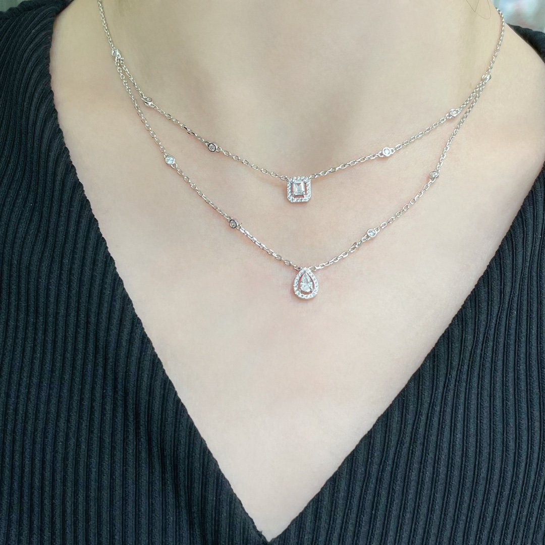 [Renovia Jewelry]MY TWIN 2 ROW DIAMOND NECKLACE