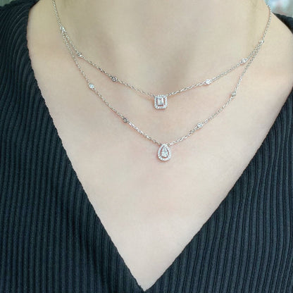 [Renovia Jewelry]MY TWIN 2 ROW DIAMOND NECKLACE
