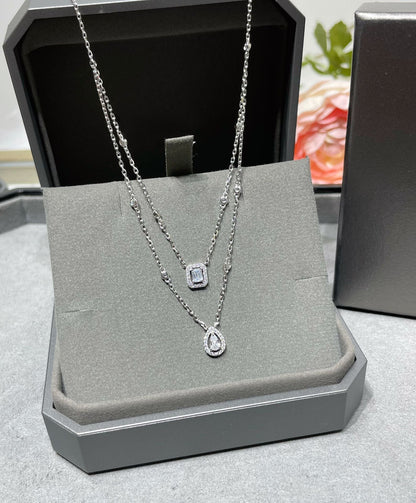 [Renovia Jewelry]MY TWIN 2 ROW DIAMOND NECKLACE