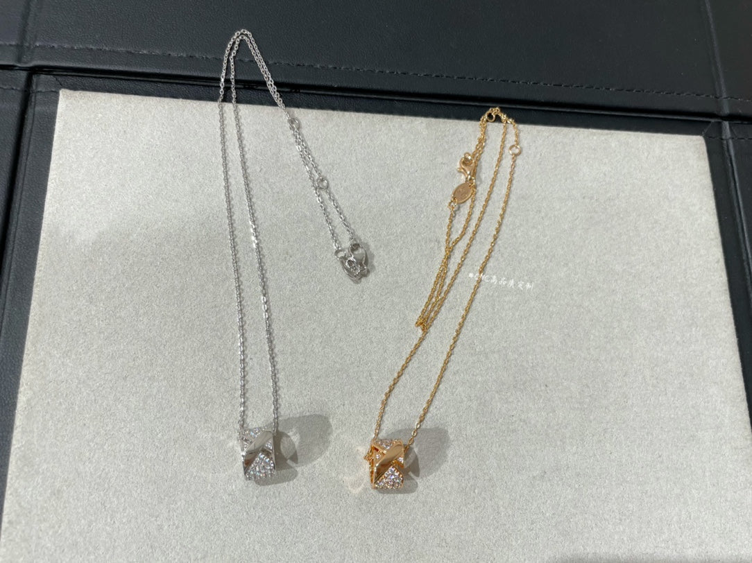 [Renovia Jewelry]LIENS EVIDENCE DIAMOND PAVED NECKLACE