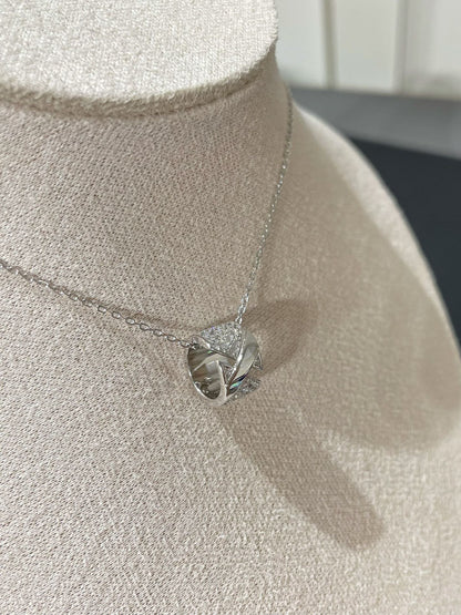 [Renovia Jewelry]LIENS EVIDENCE DIAMOND PAVED NECKLACE