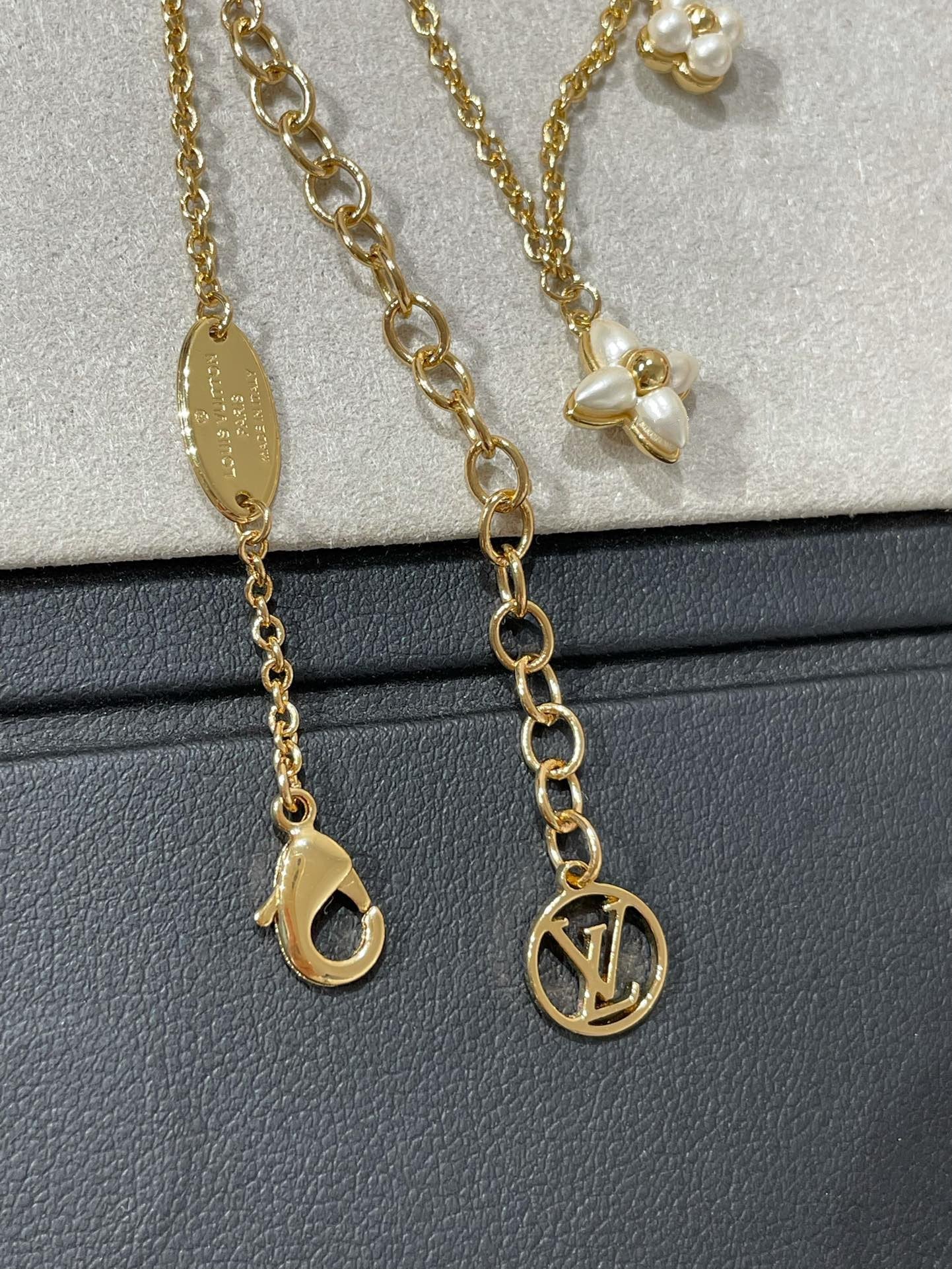 [Renovia Jewelry]FLOWERGRAM GOLD MOP DOUBLE ROW NECKLACE