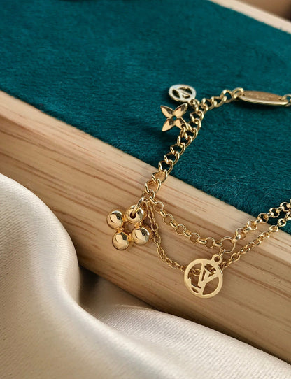 [Renovia Jewelry]BLOOMING PINK GOLD MOP BRACELET