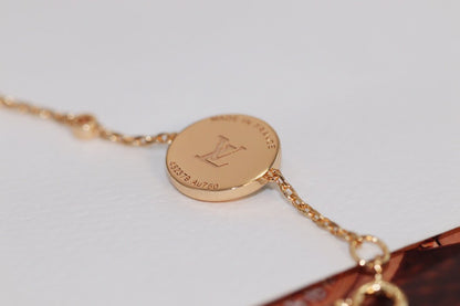 [Renovia Jewelry]STAR AND SUN 4 MOTIF PINK GOLD MALACHITE BRACELET