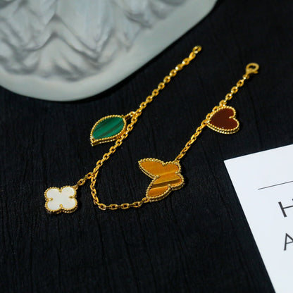 [Renovia Jewelry]LUCKY SPRING 5 MOTIF GOLD BRACELET