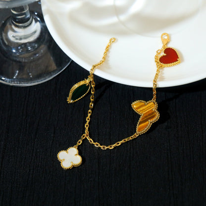 [Renovia Jewelry]LUCKY SPRING 5 MOTIF GOLD BRACELET