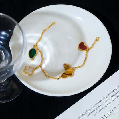[Renovia Jewelry]LUCKY SPRING 5 MOTIF GOLD BRACELET