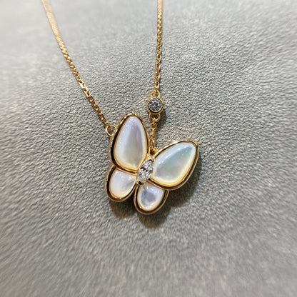[Renovia Jewelry]BUTTERFLY MOP DIAMOND NECKLACE