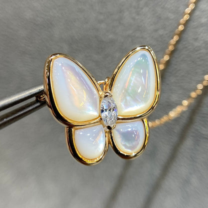 [Renovia Jewelry]BUTTERFLY MOP DIAMOND NECKLACE