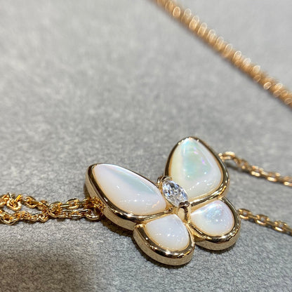 [Renovia Jewelry]BUTTERFLY MOP DIAMOND NECKLACE