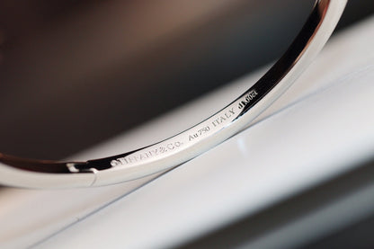 [Renovia Jewelry]NARROW T1 HINGED BANGLE DIAMOND SILVER
